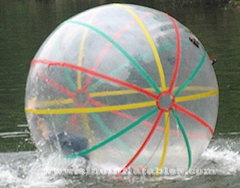 Colorful strips PVC inflatable water hamster ball