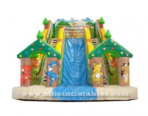 Forest park inflatable slide castle for children