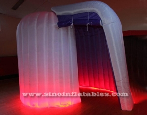 roll shape tube led light inflatable photo booth enclosure