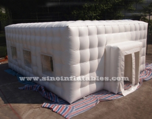 multifunctional white inflatable cubic tent