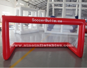 airtight inflatable water football goal with net
