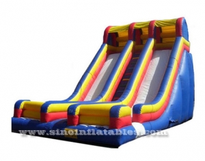 double lane inflatable slide