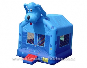 Commercial kids lovely dog inflatable bounce house