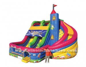 inflatable slide with spiral slide