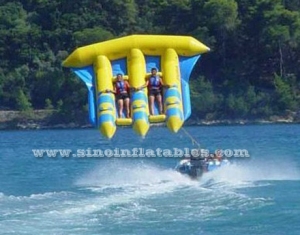 4 persons adults yellow water inflatable flying fish