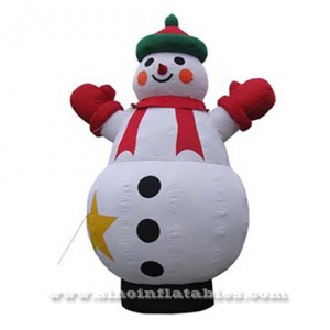 huge outdoor advertising inflatable snowman