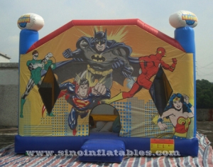 commmercial Justice League kids bounce house