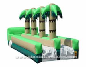 Summer cool coconut tree kids inflatable water slip and slide