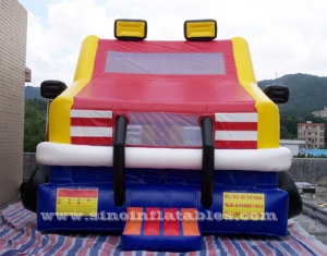 Custom made outdoor kids truck inflatable bounce house