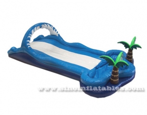 kids inflatable water slip and slide with pool