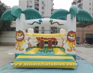 indoor kids jungle inflatable bouncy castle