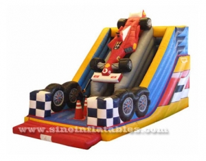 kids giant inflatable formula car slide