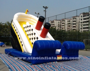 big kids inflatable titanic slide
