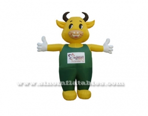 cute cow advertising inflatable moving cartoon