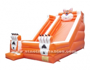  big orange tiger inflatable slide