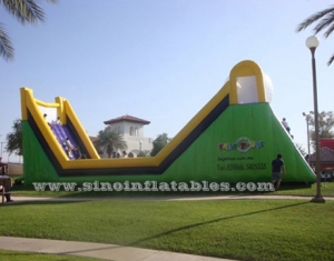 U shape giant inflatable zorb roller ramp