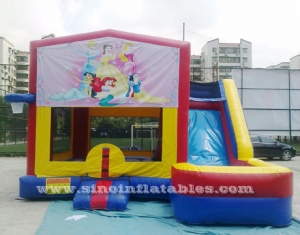 kids princess inflatable combo bounce house