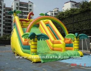giant rain forest inflatable slide