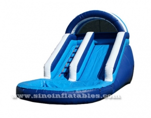 blue ocean kids inflatable water slide with pool