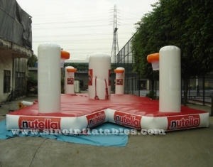 crossover inflatable interactive games with basketball hoops