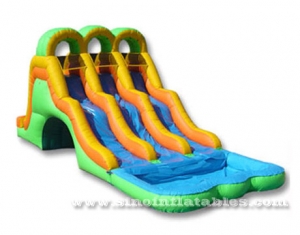 kids triple lane inflatable water slide