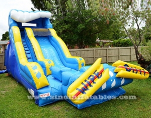  Giant Wipeout Inflatable Water Slide With Pool