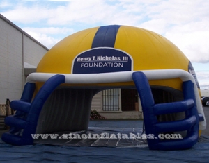 NFL run through inflatable football helmet tunnel