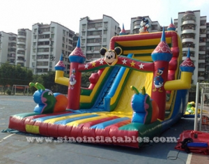 kids mickey mouse inflatable slide
