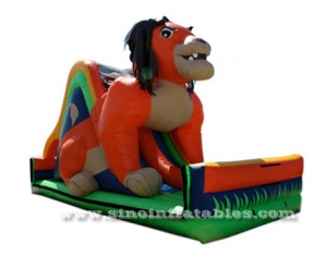 giant forest king inflatable lion slide