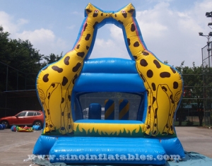 kids big giraffe inflatable bouncy castle