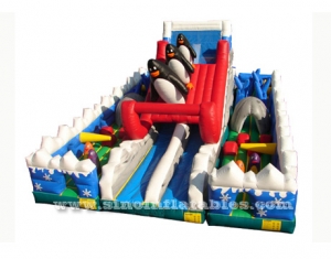 Antarctica dolphins kids indoor inflatable obstacle course