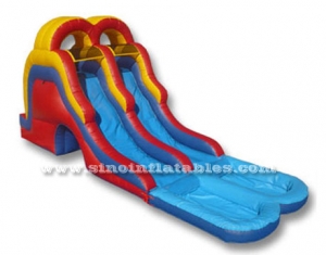 double lane kids inflatable water slide