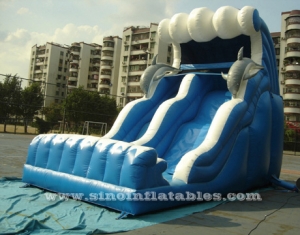 Inflatable Water Slide With Pool