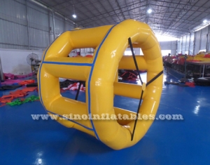 Heat welded walk on water inflatable water roller