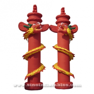 advertising Double Dragon inflatable column mold