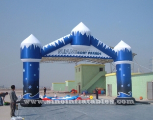 big size snow and ice inflatable entrance arch