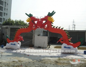 China double dragon inflatable promotion arch