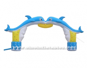 double dolphin inflatable entrance arch