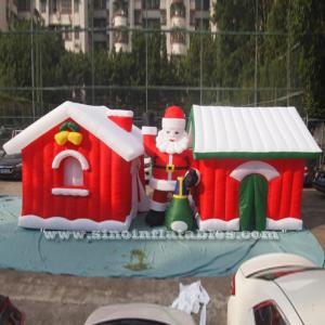 Inflatable Christmas houses and giant inflatable Santa Claus