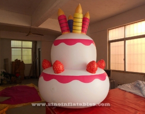 cake shape advertising inflatable helium balloon