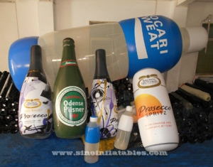 Custom size giant inflatable beer bottle with full digital printing