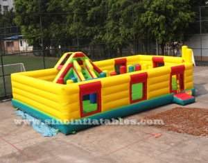 big kids inflatable amusement park with slide