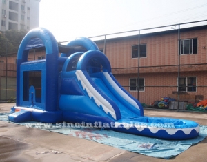 wave kids inflatable water combo with netting