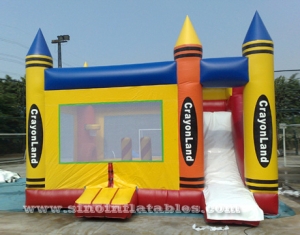 crayonland kids combo inflatable bounce house with slide