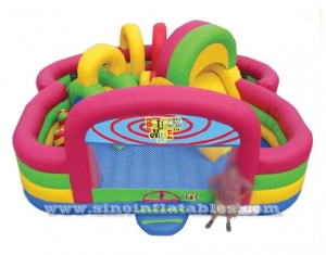 rainbow kids party inflatable playground