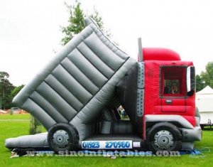 high giant kids inflatable garbage truck slide