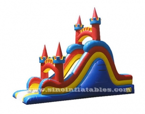 commercial kids inflatable slide with castle tower