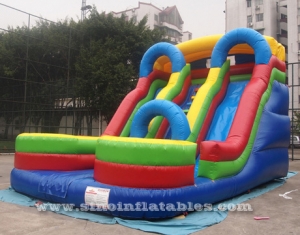 big double lane inflatable slide with arch