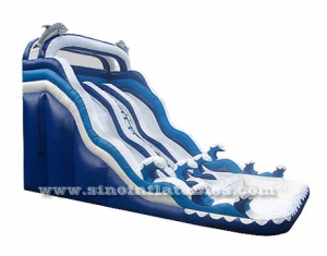 kids inflatable dolphin water slide