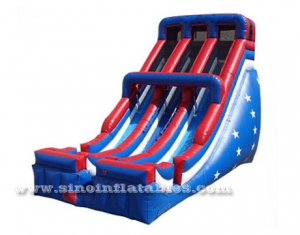 high commercial giant patriotic inflatable slide